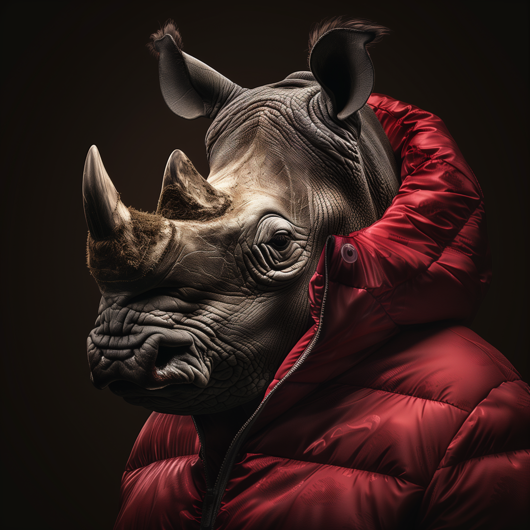 Rhino in Red