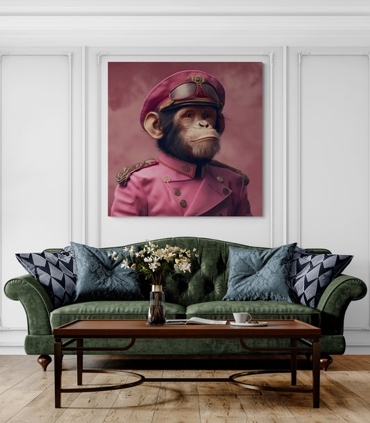 Commanding Primate in Pink