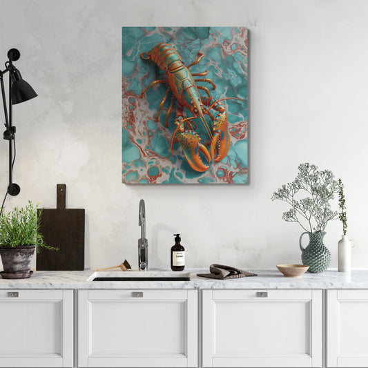 Lobster Red & Turquoise