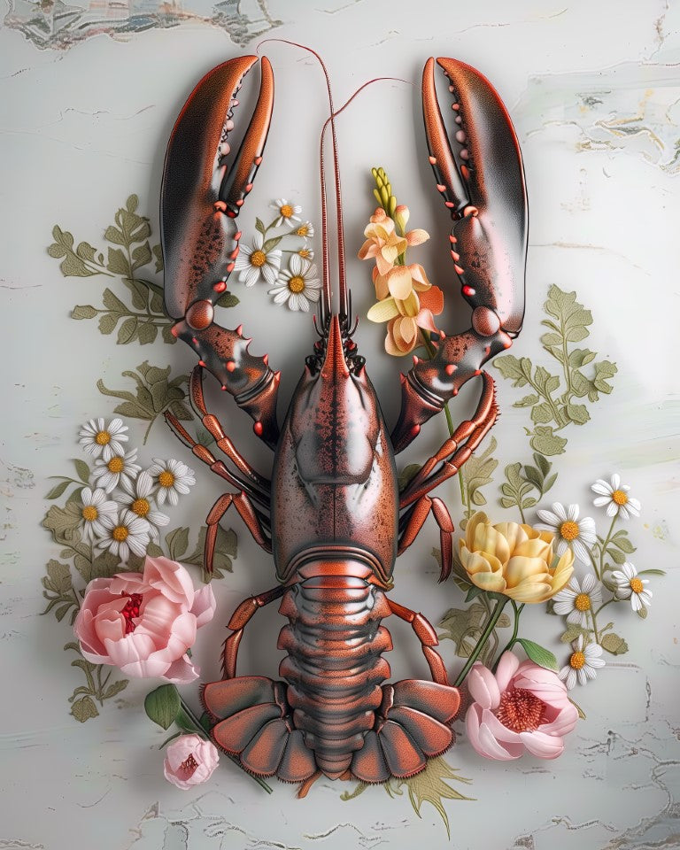 Lobster Dark Red Flowers