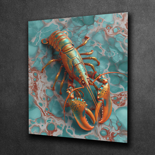 Lobster Red & Turquoise