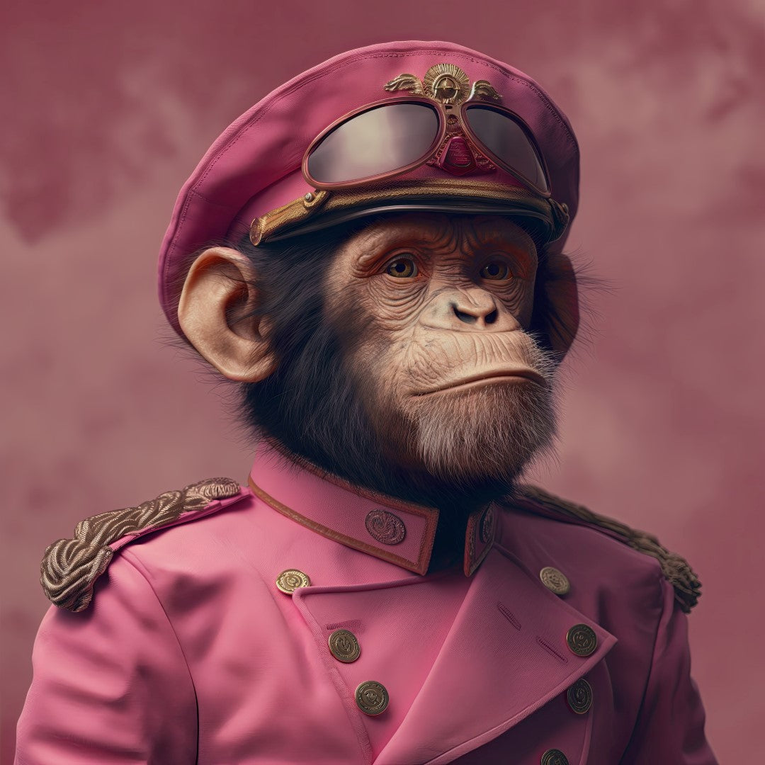 Commanding Primate in Pink