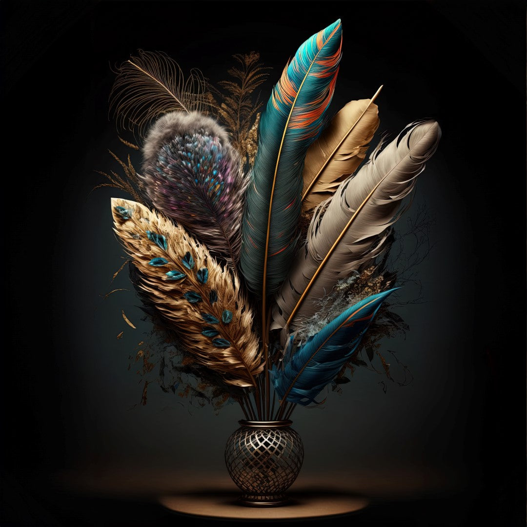 Exotic Colorful Feathers